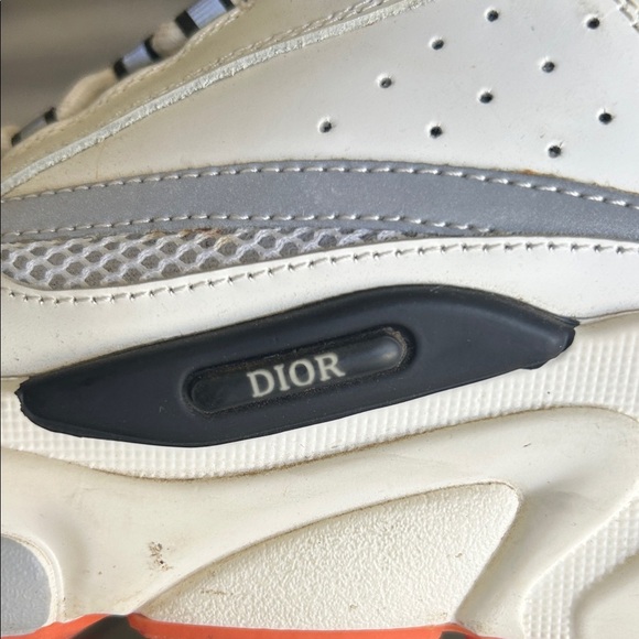 Dior Cream Sneakers with Orange Soles B22 sneakers Unisex sz 37 - Picture 4 of 16